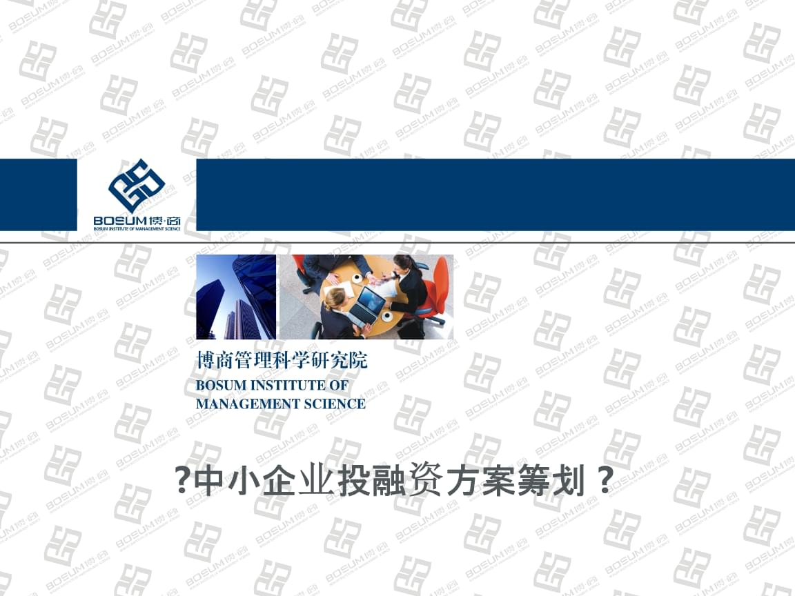 中小企業(yè)投融資方案策劃.pptx
